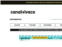 Tablet Screenshot of canalvivacolombia.com
